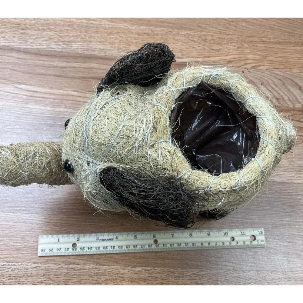 Cute Elephant Coconut Fiber Flower Pot Planter NEW